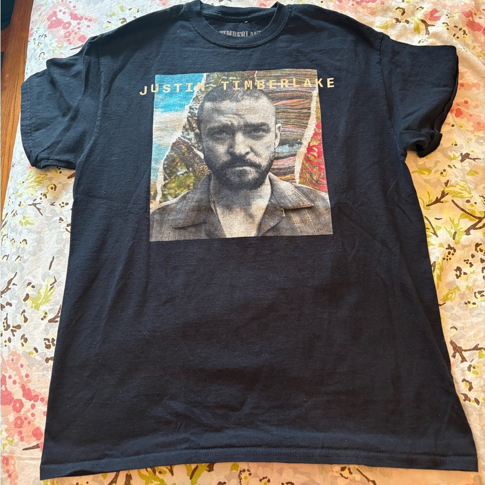 Justin Timberlake Black Graphic T-Shirt